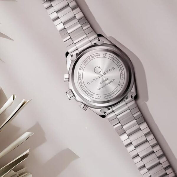 Carlington Legacy Series Analog Wrist Watches with Chronograph & Stainless Steel Chain Strap for Men - CT 9922 - Image 3