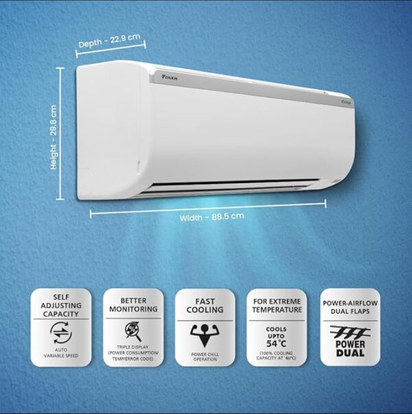 Daikin 1.5 Ton 5 Star Inverter Split AC (Copper, PM 2.5 Filter, MTKM50U, White) - Image 4