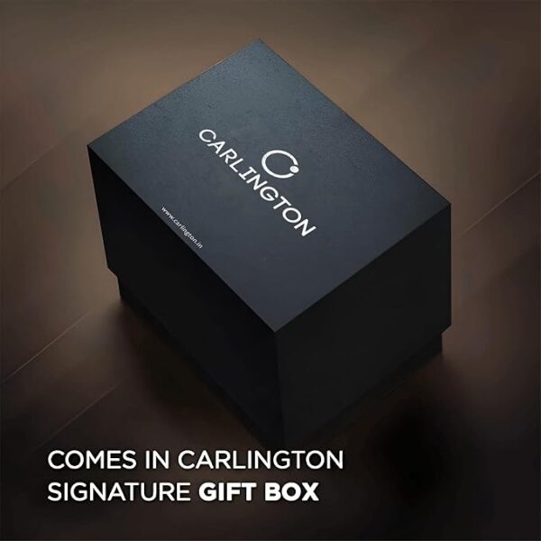 Carlington Legacy Series Analog Wrist Watches with Chronograph & Stainless Steel Chain Strap for Men - CT 9922 - Image 6